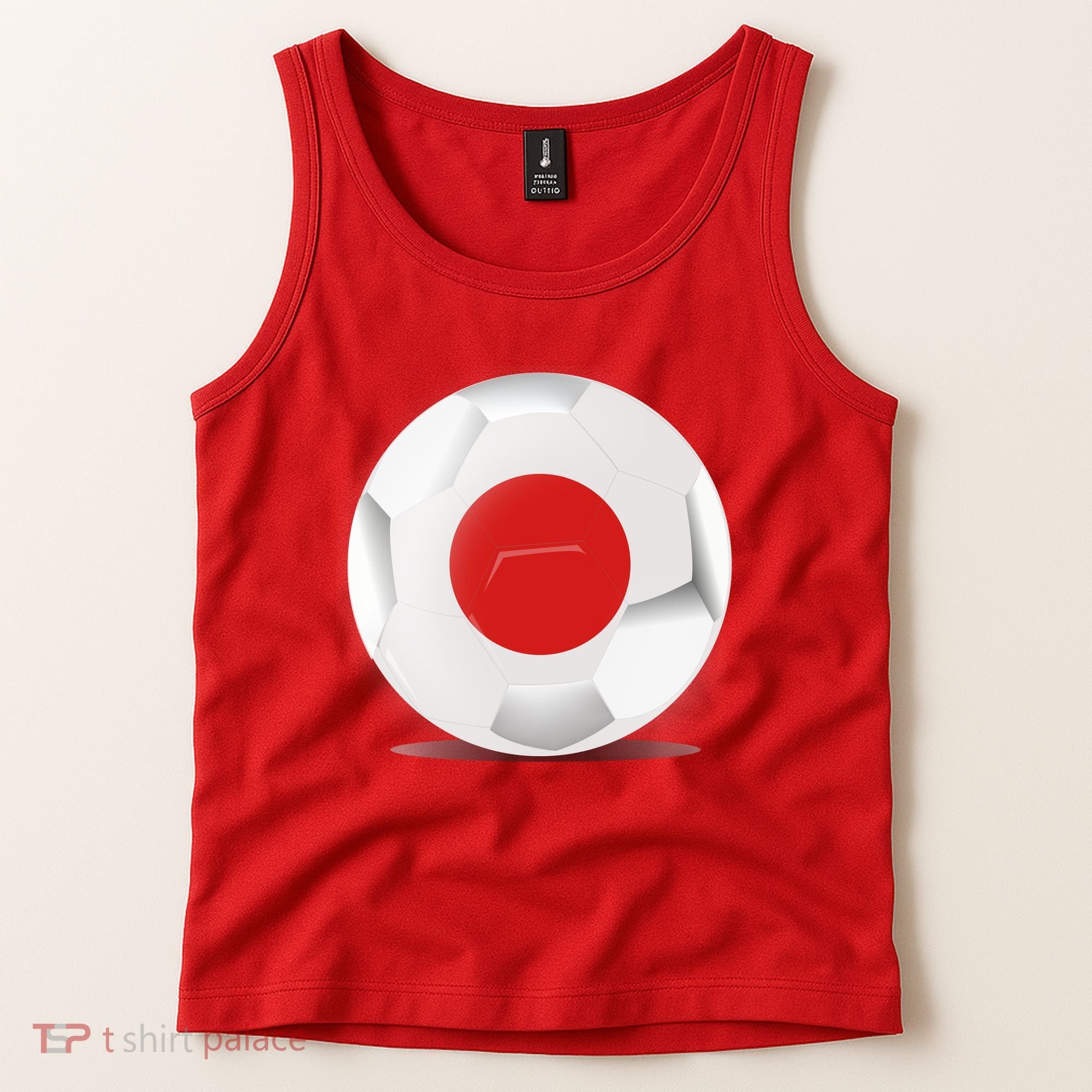 Soccer Ball Country Flag Japan Tank Top