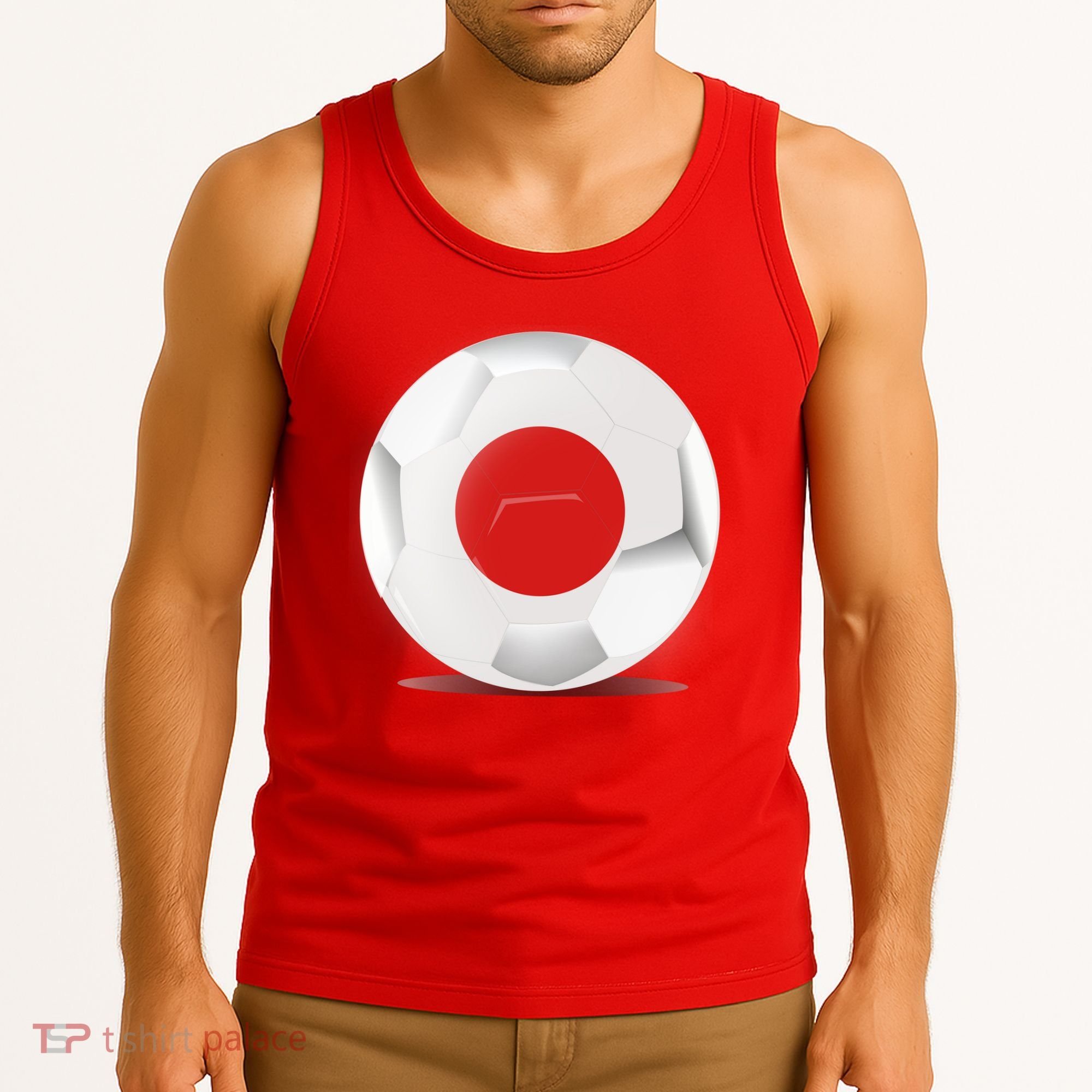 Soccer Ball Country Flag Japan Tank Top