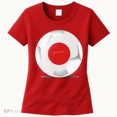 Soccer Ball Country Flag Japan Women's T-Shirt