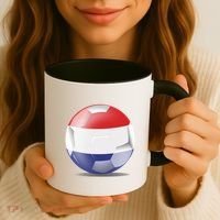 Soccer Ball Country Flag Netherlands Coffee Mug thumb 3