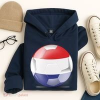 Soccer Ball Country Flag Netherlands Hoodie thumb 4