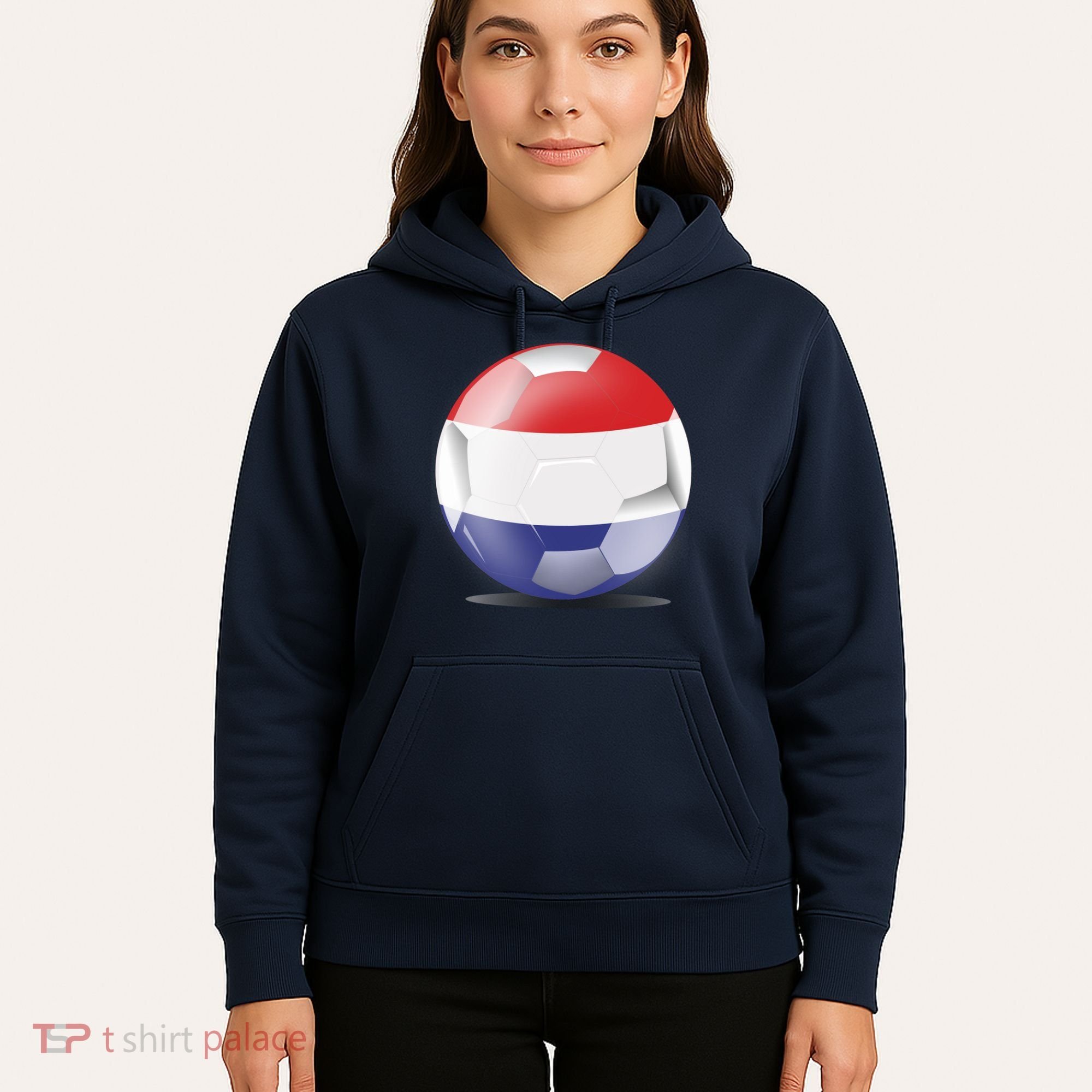 Soccer Ball Country Flag Netherlands Hoodie