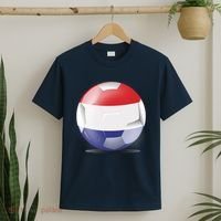 Soccer Ball Country Flag Netherlands T-Shirt thumb 2