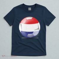 Soccer Ball Country Flag Netherlands T-Shirt thumb 5