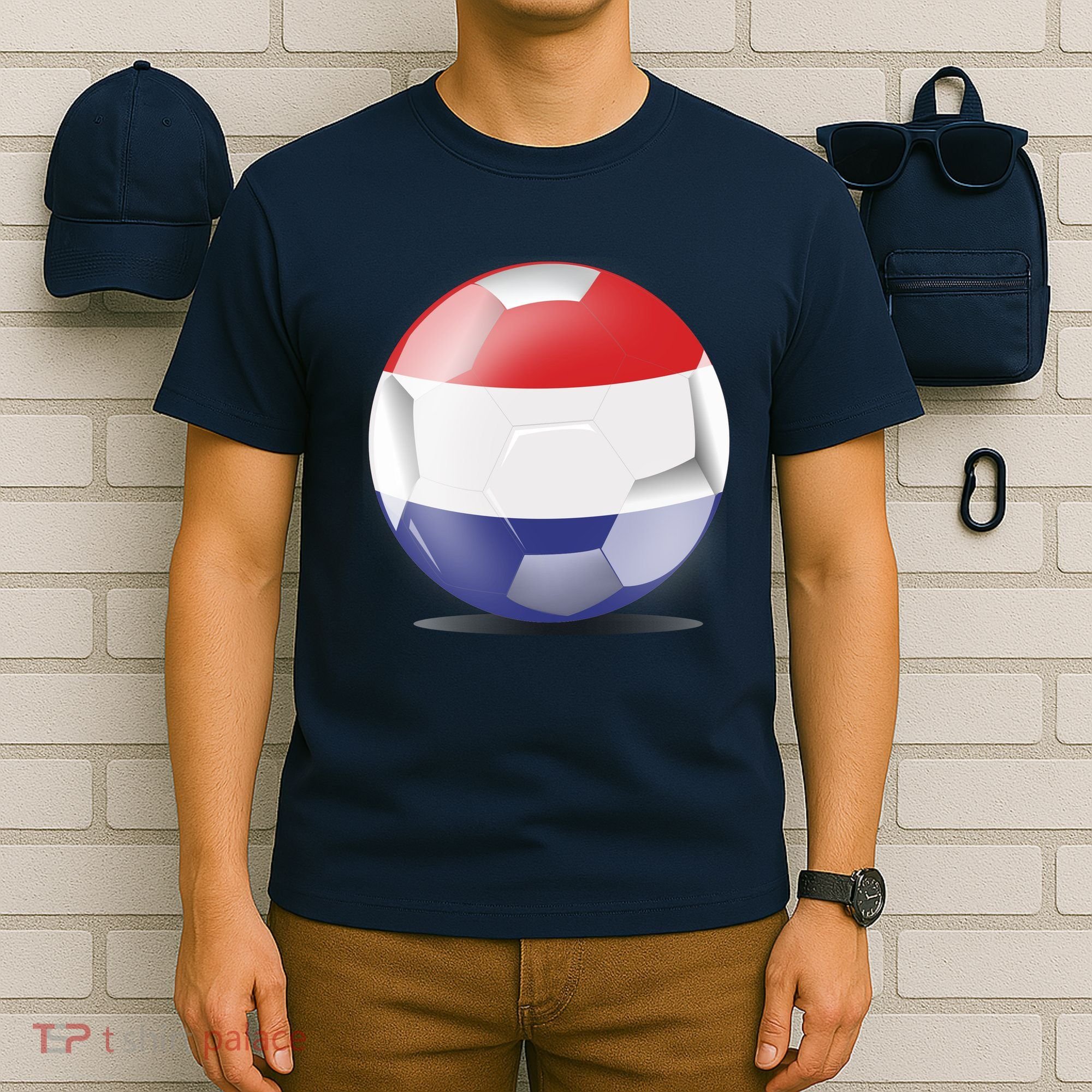 Soccer Ball Country Flag Netherlands T-Shirt