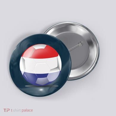 Soccer Ball Country Flag Netherlands Button