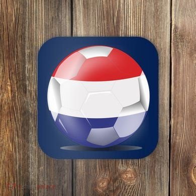 Soccer Ball Country Flag Netherlands Coaster