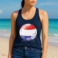 Soccer Ball Country Flag Netherlands Women's Tank Top thumb 2