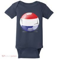 Soccer Ball Country Flag Netherlands Baby Bodysuit thumb 0