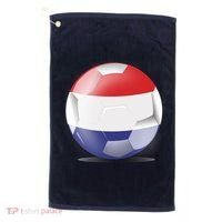 Soccer Ball Country Flag Netherlands Golf Towel thumb 0