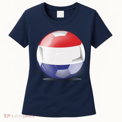 Soccer Ball Country Flag Netherlands Women's T-Shirt