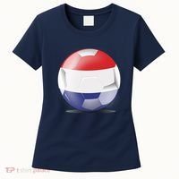 Soccer Ball Country Flag Netherlands Women's T-Shirt thumb 0