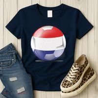 Soccer Ball Country Flag Netherlands Women's T-Shirt thumb 3