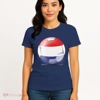 Soccer Ball Country Flag Netherlands Women's T-Shirt thumb 4