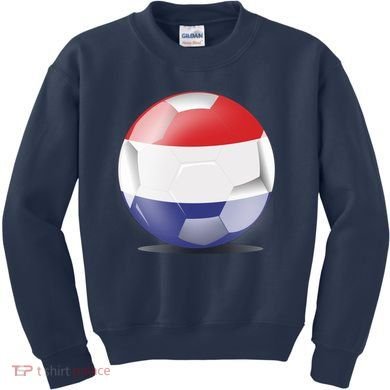 Soccer Ball Country Flag Netherlands Kids Sweatshirt