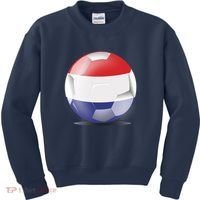 Soccer Ball Country Flag Netherlands Kids Sweatshirt thumb 0