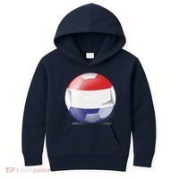 Soccer Ball Country Flag Netherlands Kids Hoodie thumb 0