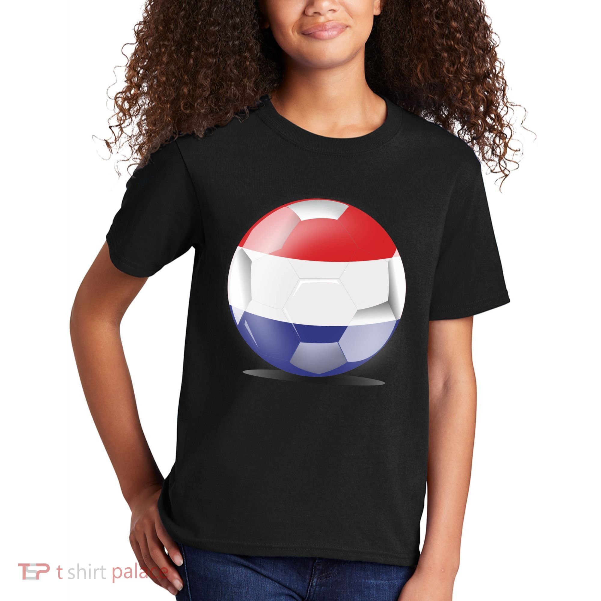 Soccer Ball Country Flag Netherlands Kids T-Shirt
