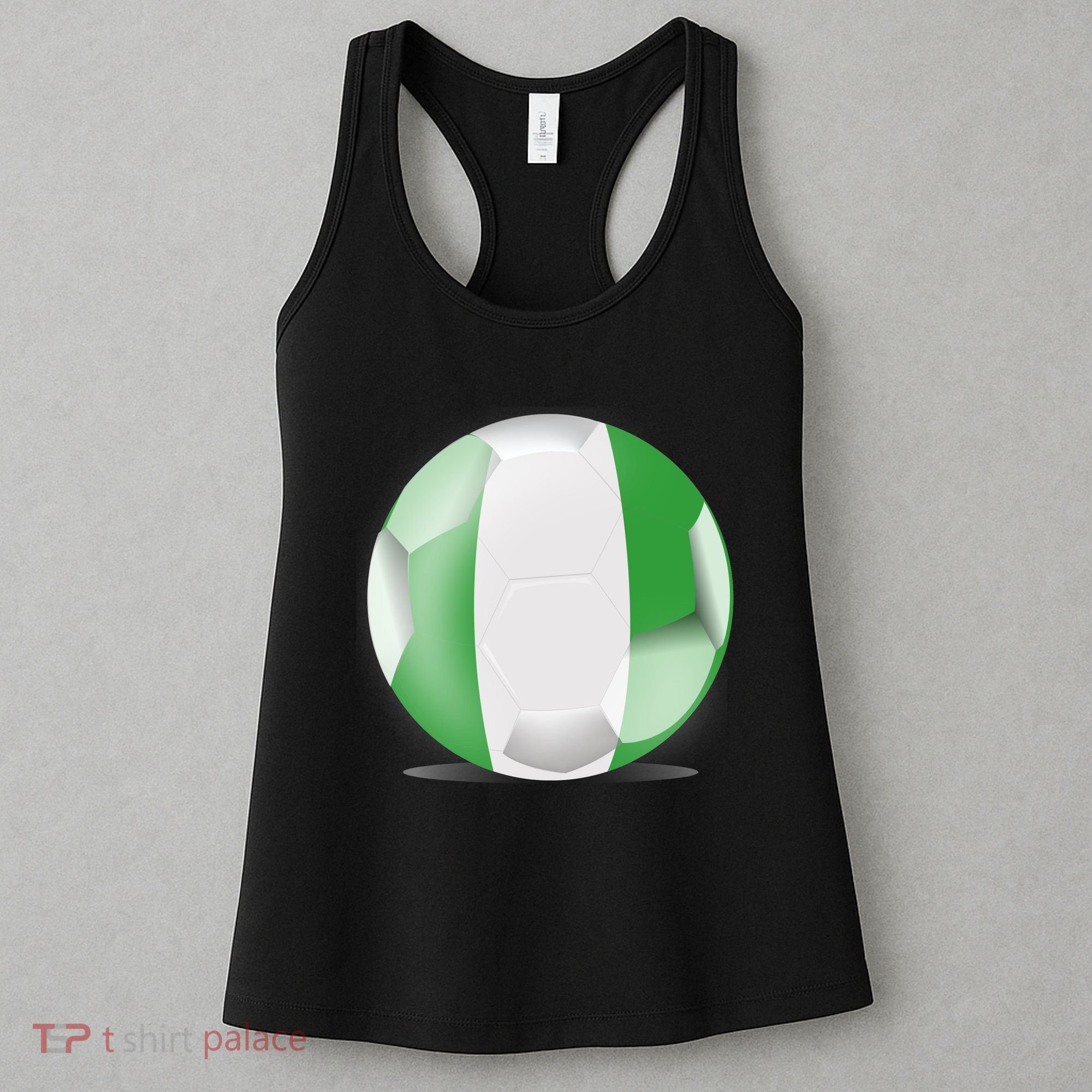Soccer Ball Country Flag Nigeria Women's Tank Top