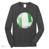Soccer Ball Country Flag Nigeria Long Sleeve Shirt thumb 0