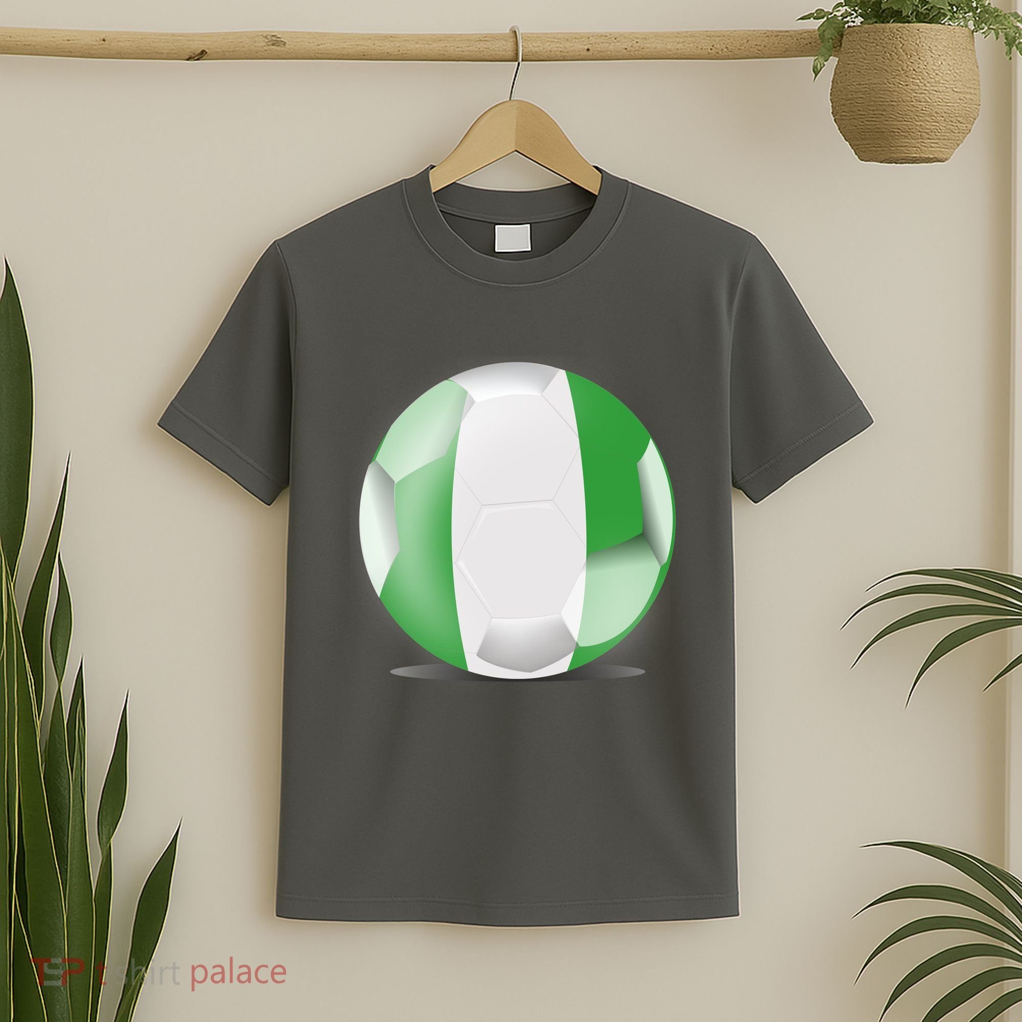 Soccer Ball Country Flag Nigeria T-Shirt