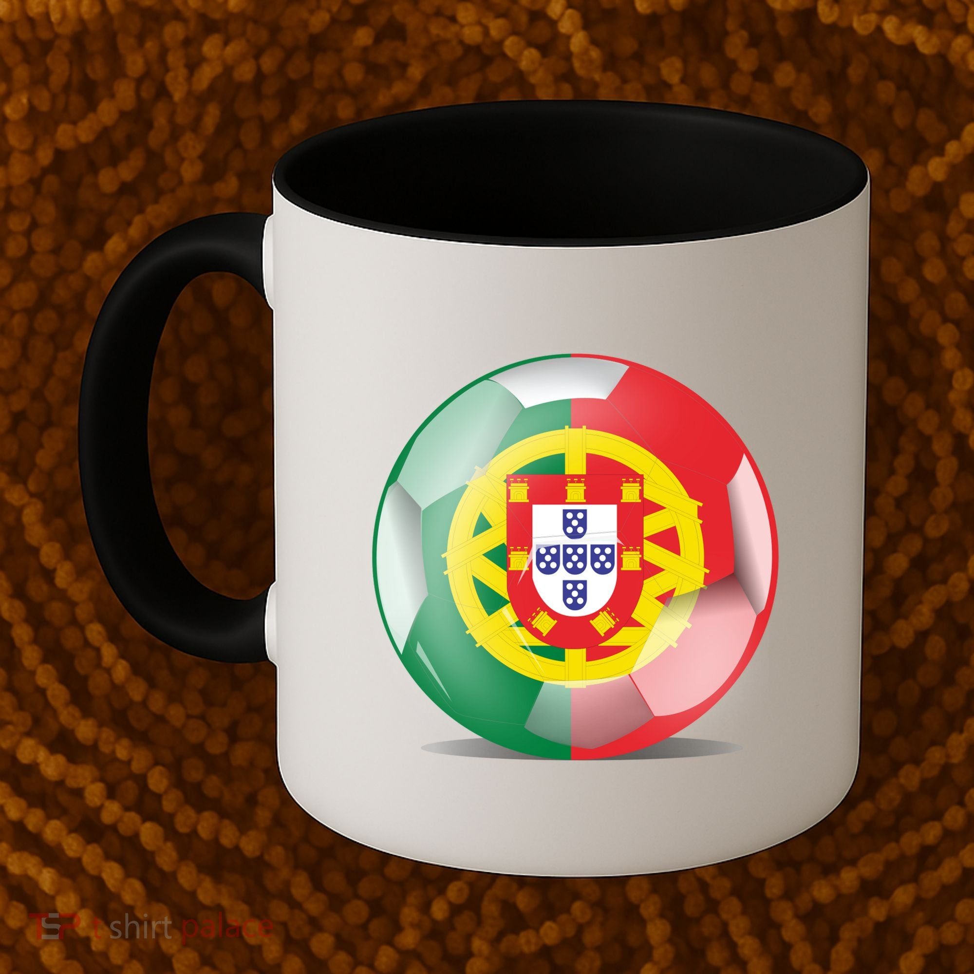 Soccer Ball Country Flag Portugal Coffee Mug