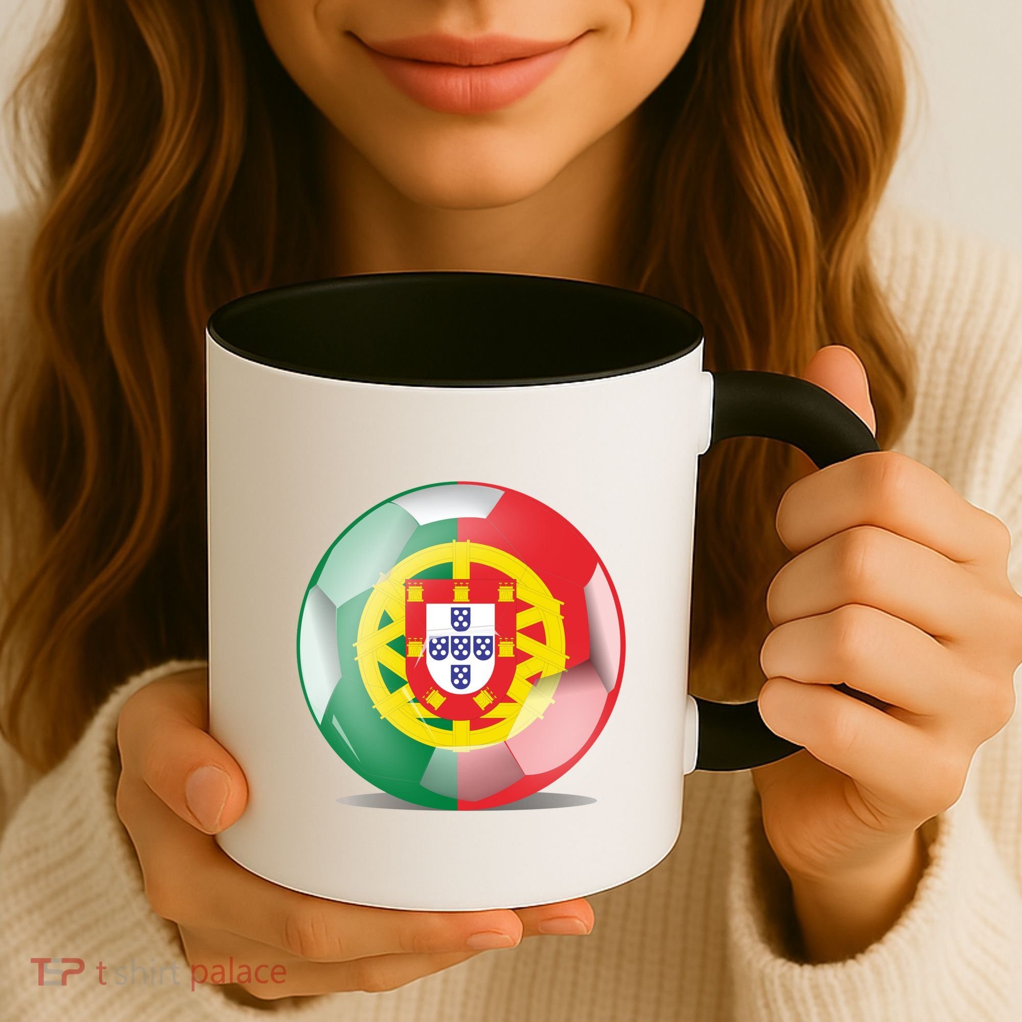 Soccer Ball Country Flag Portugal Coffee Mug