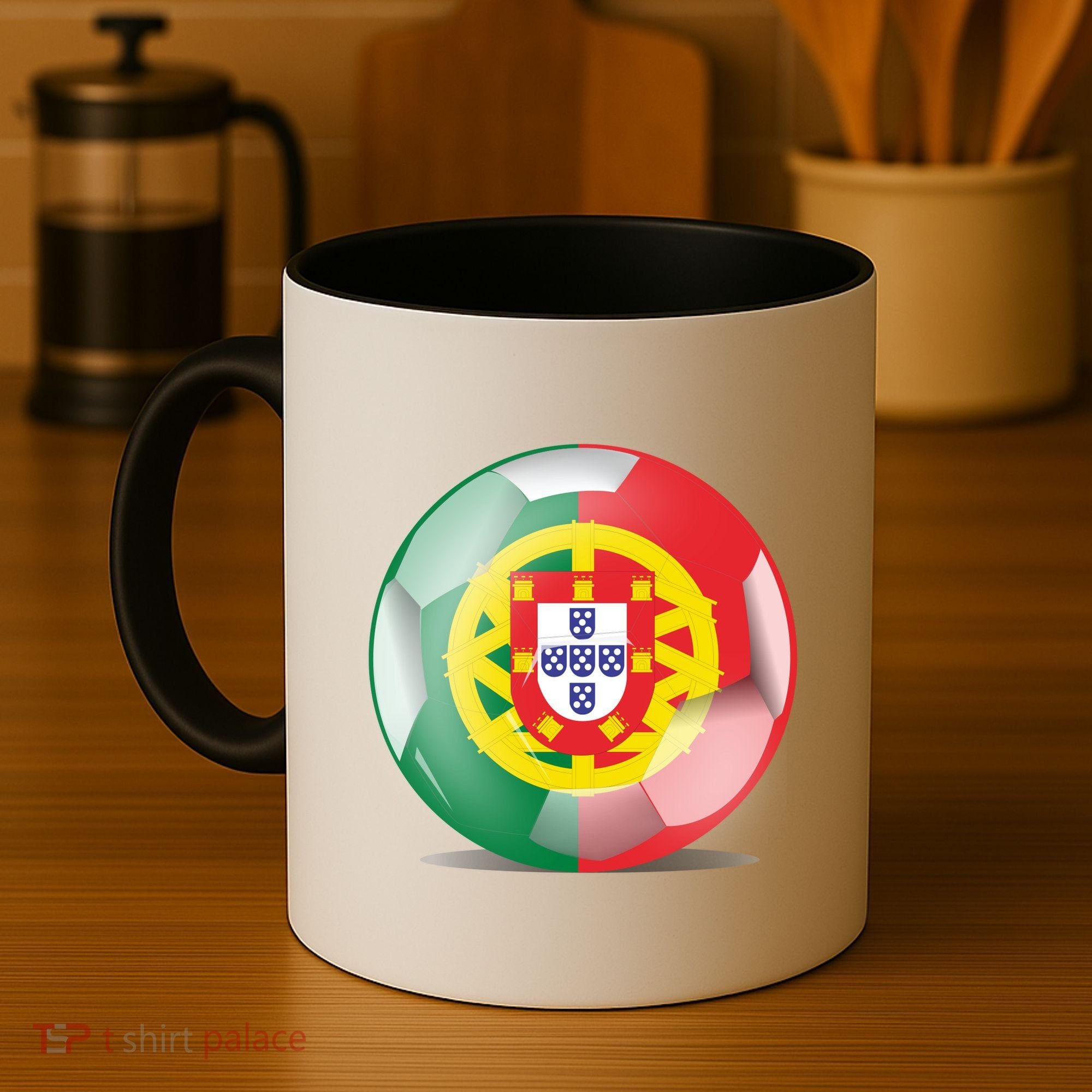 Soccer Ball Country Flag Portugal Coffee Mug