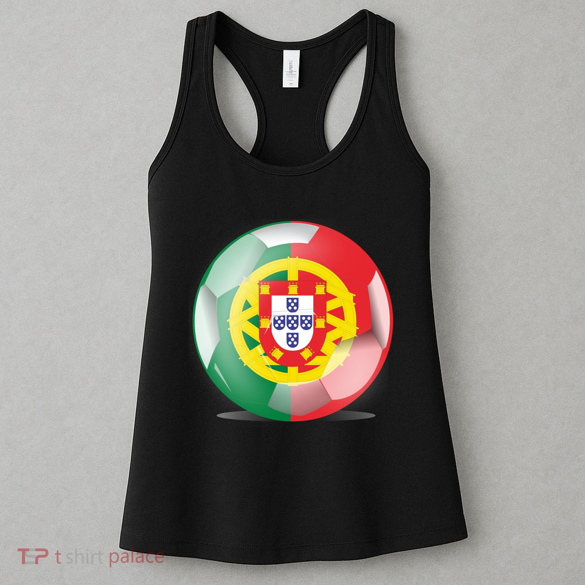 Soccer Ball Country Flag Portugal Women's Tank Top