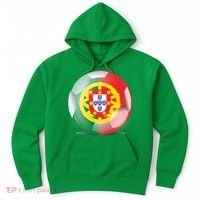 Soccer Ball Country Flag Portugal Hoodie thumb 0