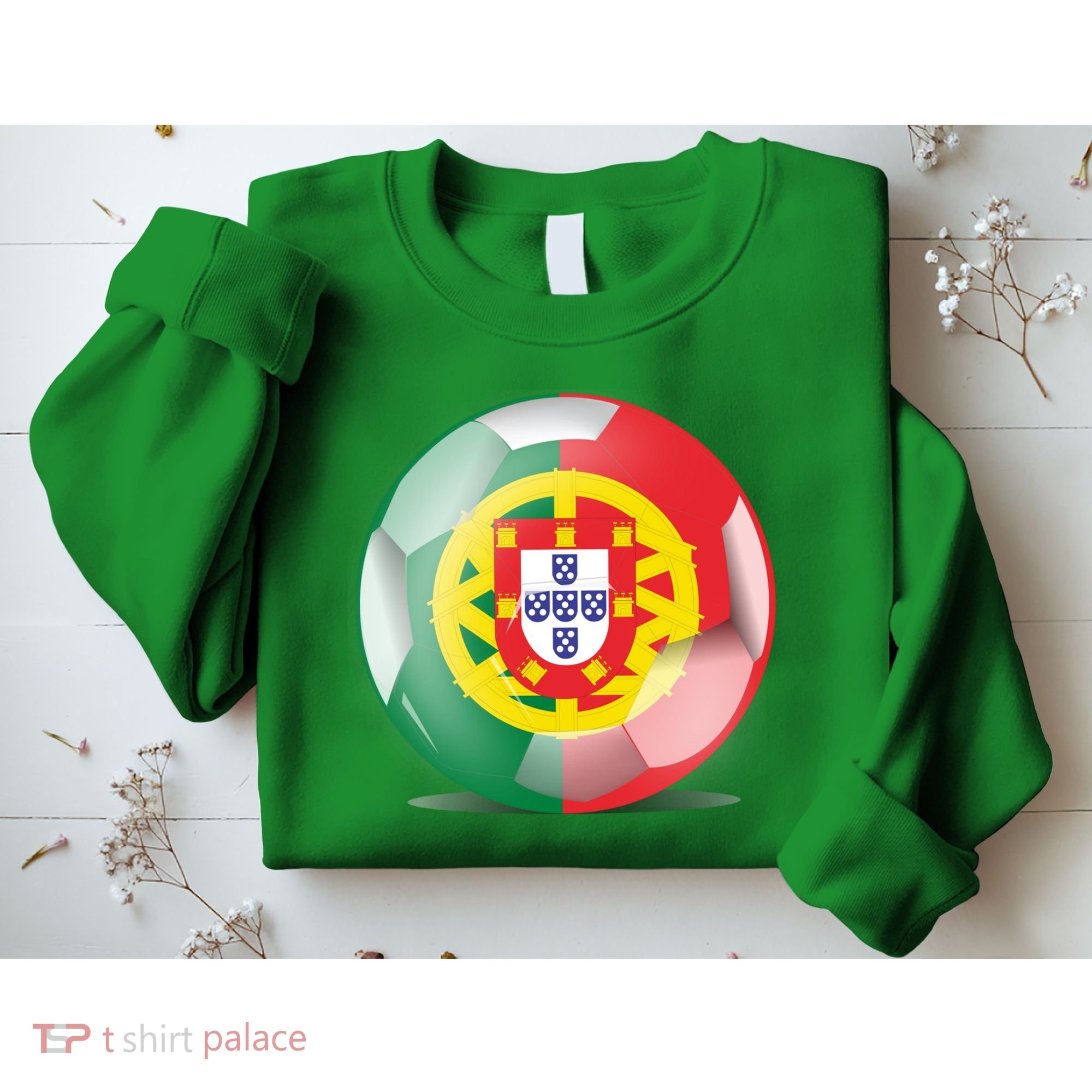 Soccer Ball Country Flag Portugal Sweatshirt