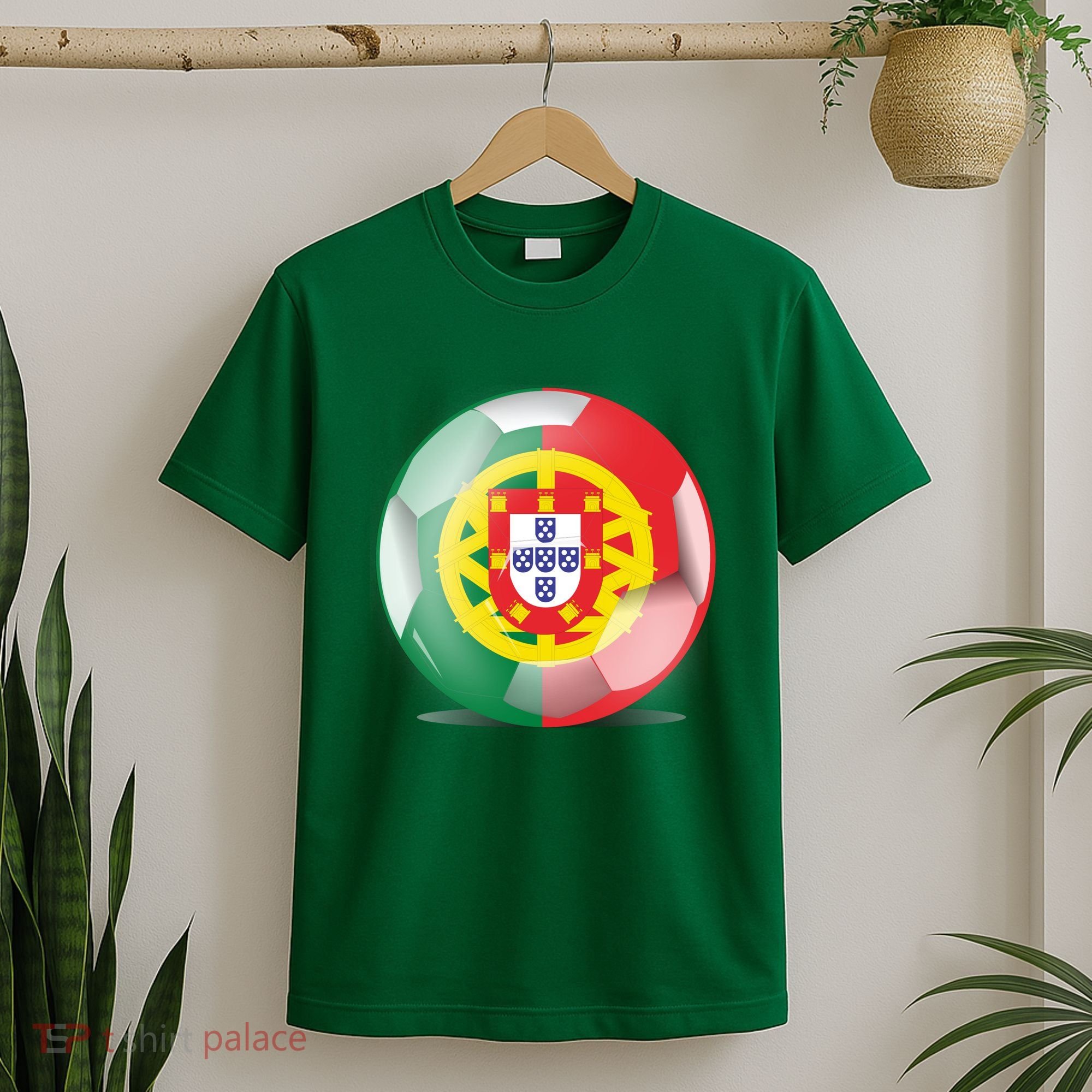Soccer Ball Country Flag Portugal T-Shirt