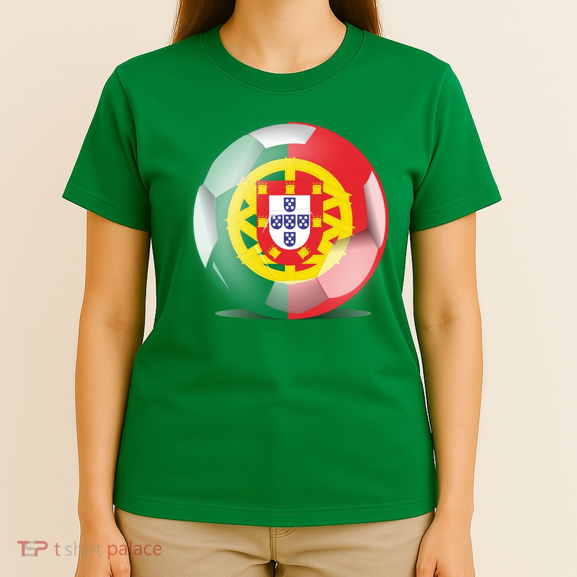 Soccer Ball Country Flag Portugal T-Shirt