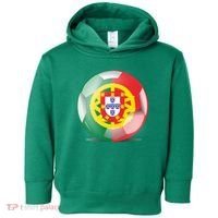 Soccer Ball Country Flag Portugal Toddler Hoodie thumb 0