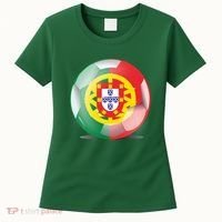 Soccer Ball Country Flag Portugal Women's T-Shirt thumb 0