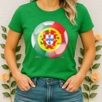 Soccer Ball Country Flag Portugal Women's T-Shirt thumb 2