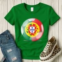 Soccer Ball Country Flag Portugal Women's T-Shirt thumb 3