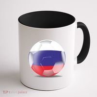 Soccer Ball Country Flag Russia Coffee Mug thumb 1