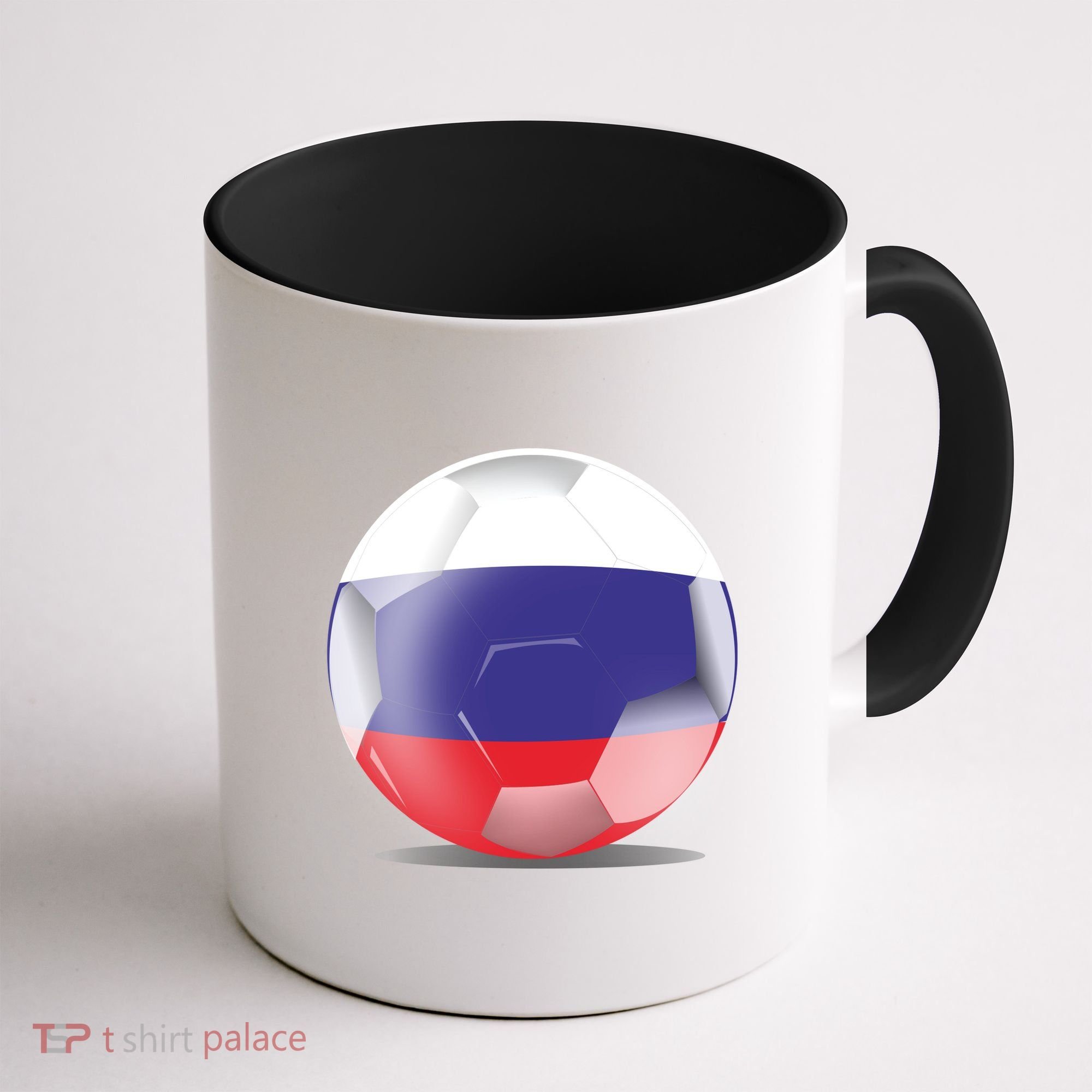 Soccer Ball Country Flag Russia Coffee Mug