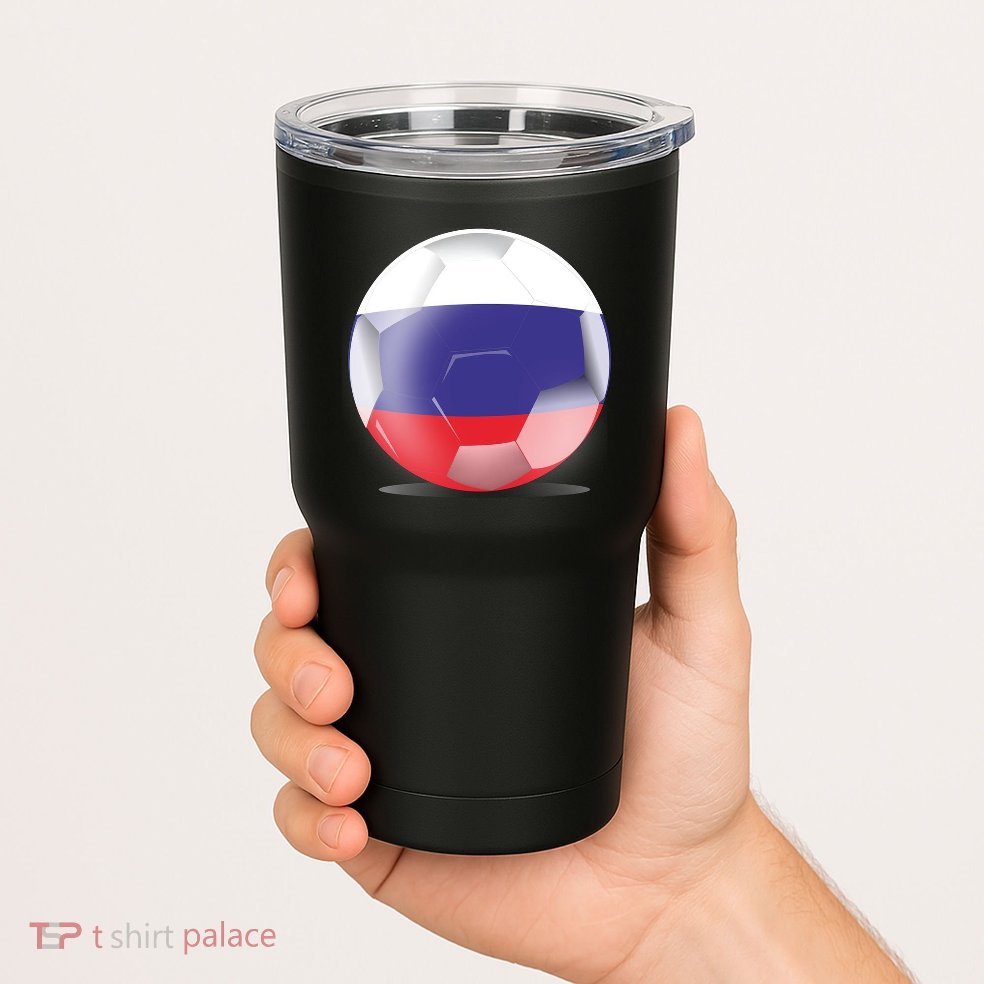 Soccer Ball Country Flag Russia Tumbler