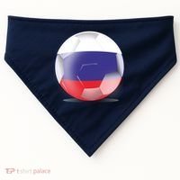 Soccer Ball Country Flag Russia USA-Made Doggie Bandana thumb 0