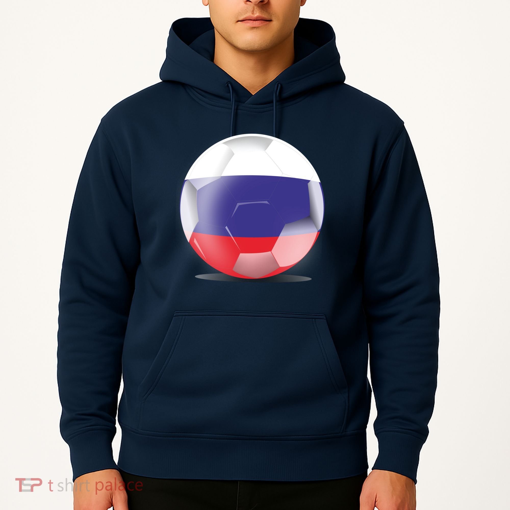 Soccer Ball Country Flag Russia Hoodie