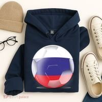 Soccer Ball Country Flag Russia Hoodie thumb 4