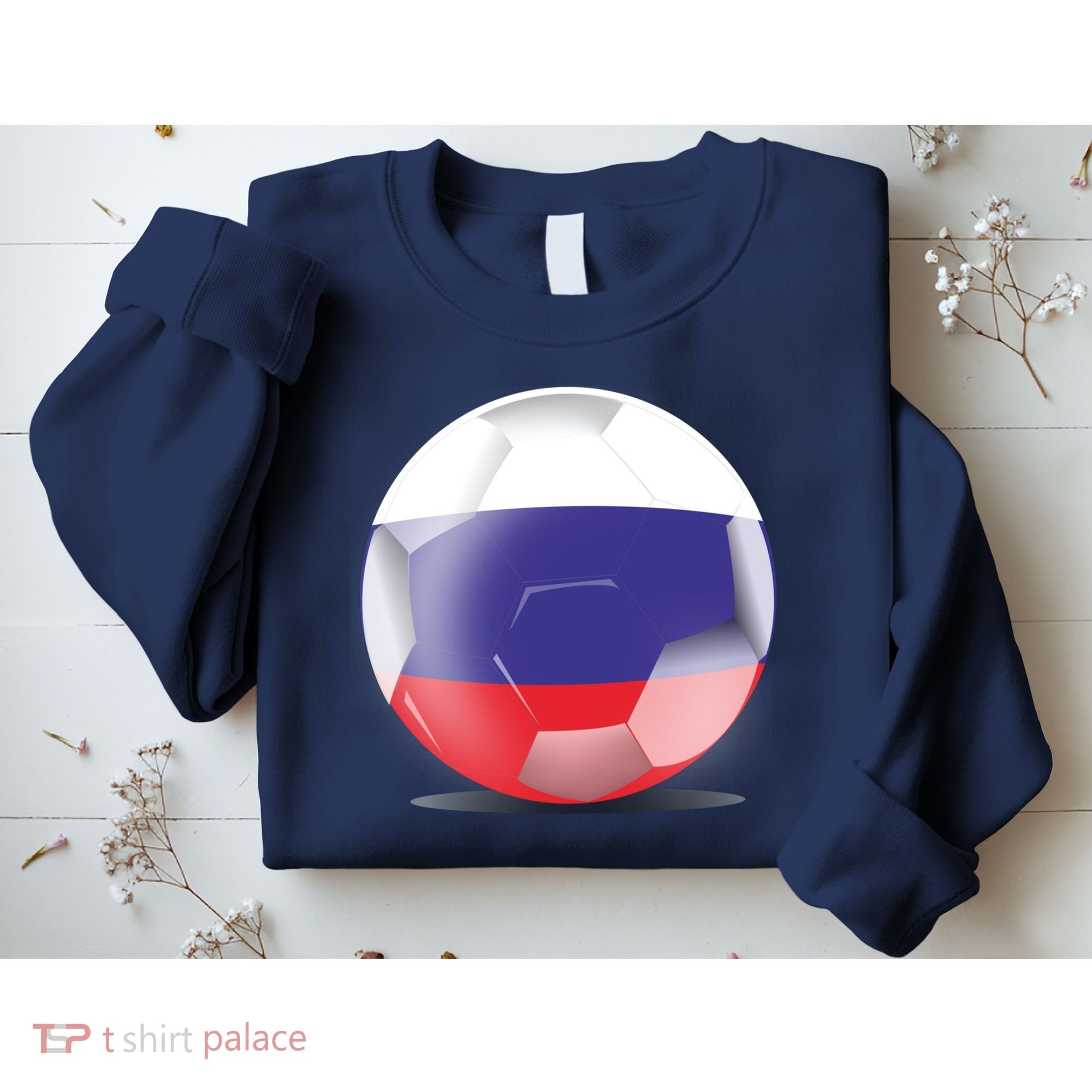 Soccer Ball Country Flag Russia Sweatshirt