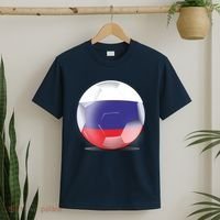 Soccer Ball Country Flag Russia T-Shirt thumb 2