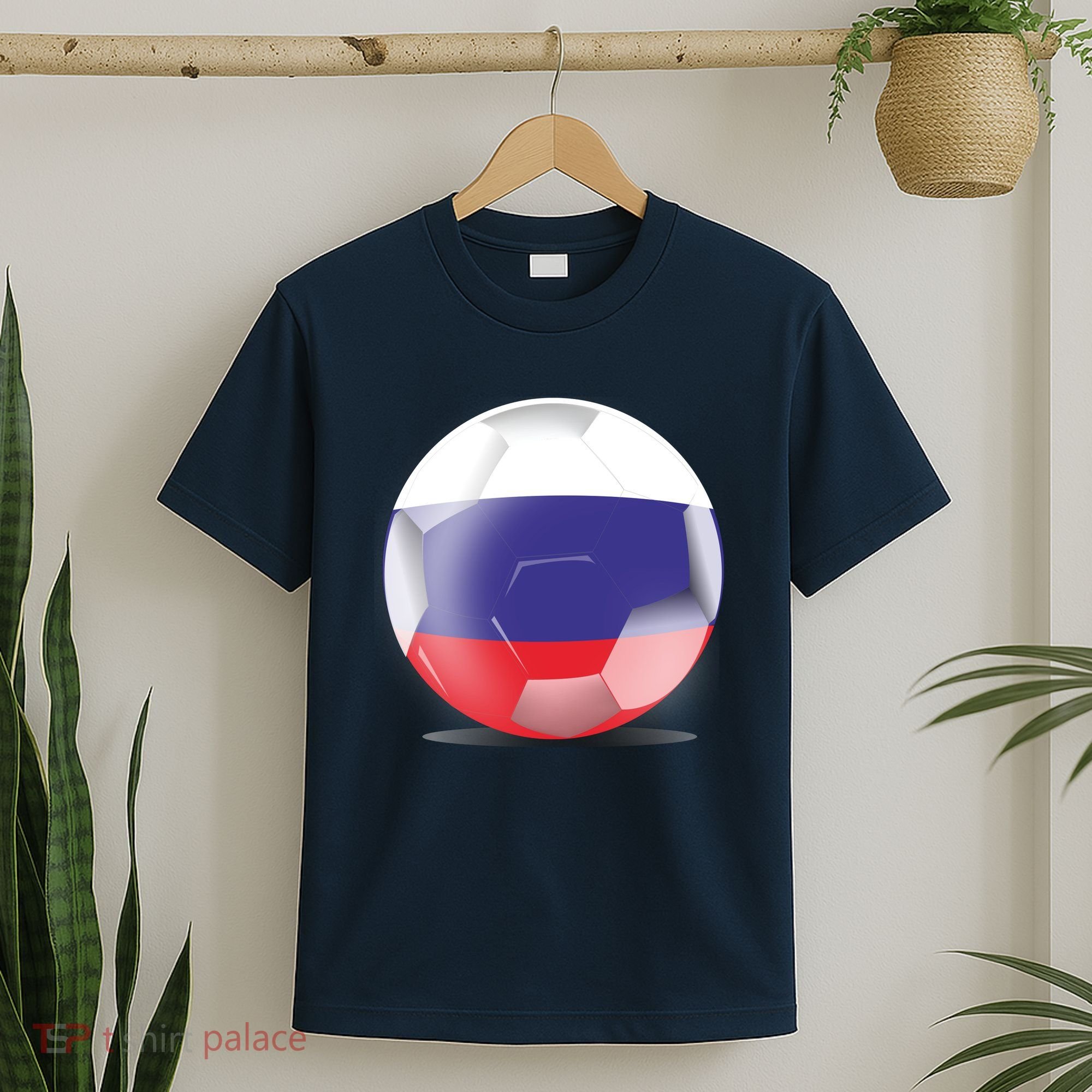 Soccer Ball Country Flag Russia T-Shirt