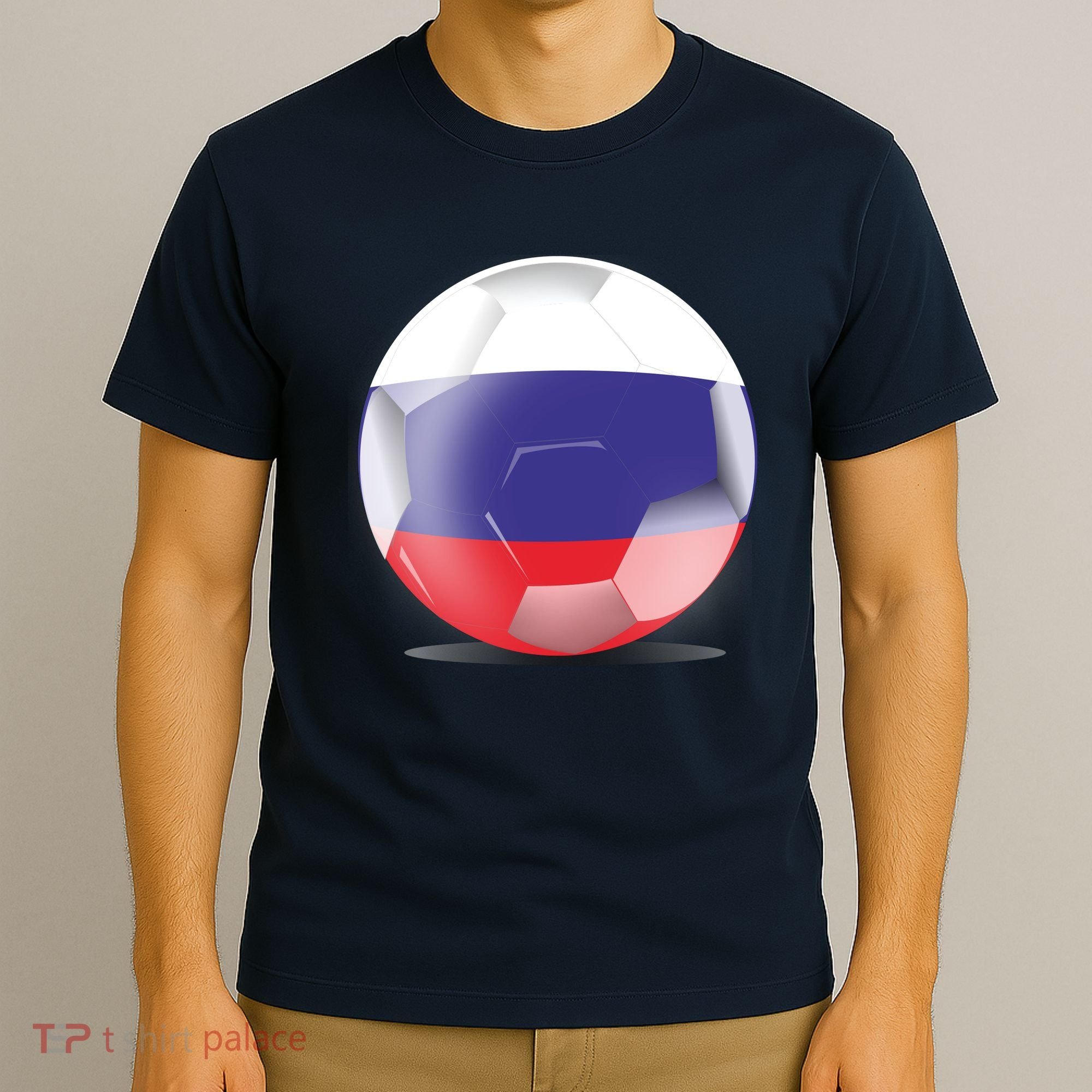 Soccer Ball Country Flag Russia T-Shirt