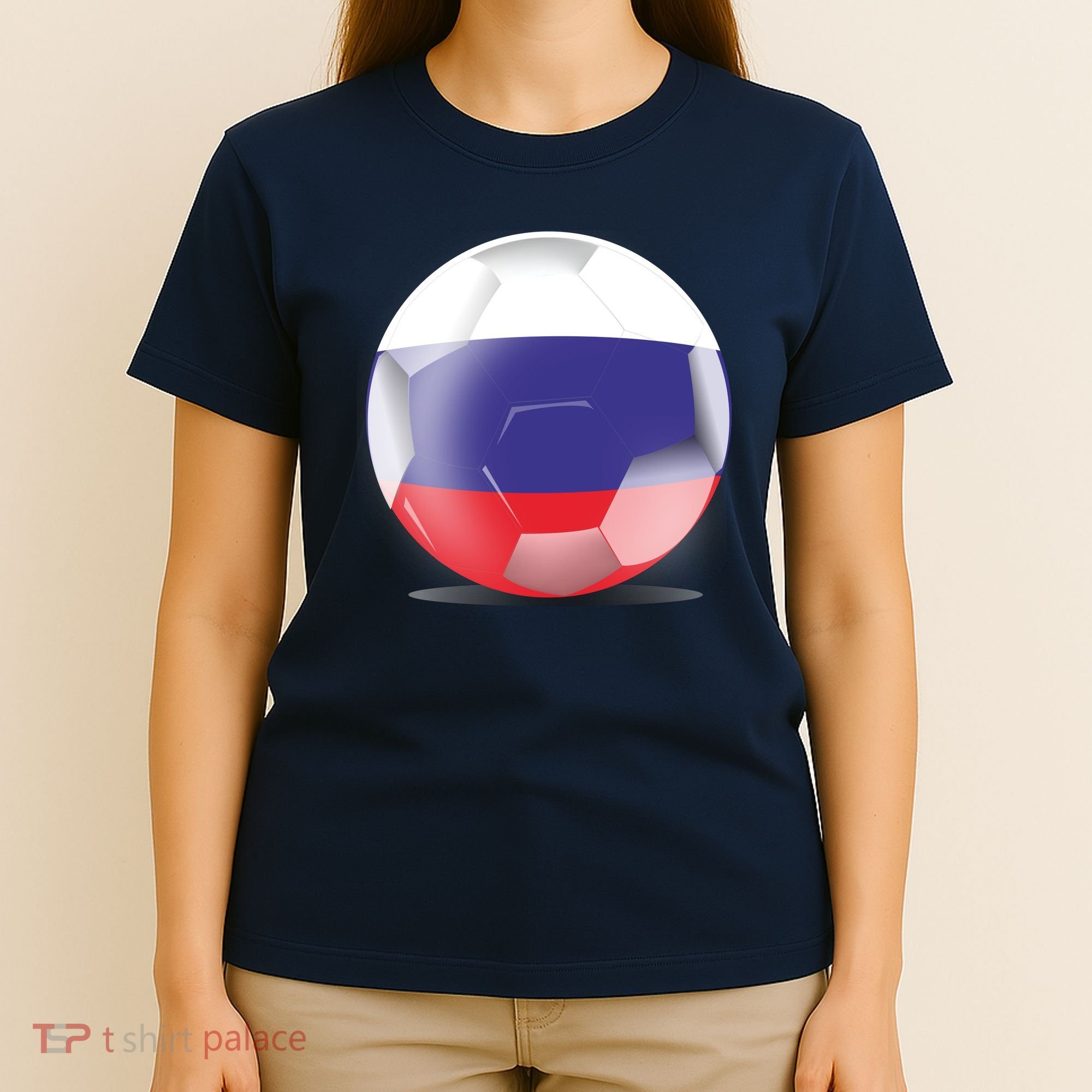 Soccer Ball Country Flag Russia T-Shirt