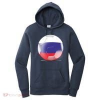 Soccer Ball Country Flag Russia Women's Hoodie thumb 0