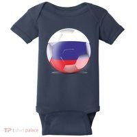 Soccer Ball Country Flag Russia Baby Bodysuit thumb 0
